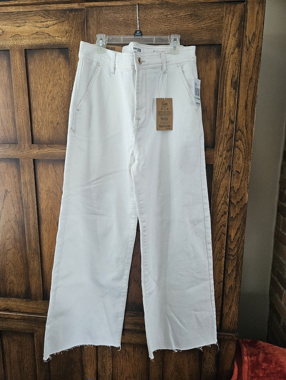 Kenzie Vintage Luxe Wide-Leg Raw Hem Jeans NWT